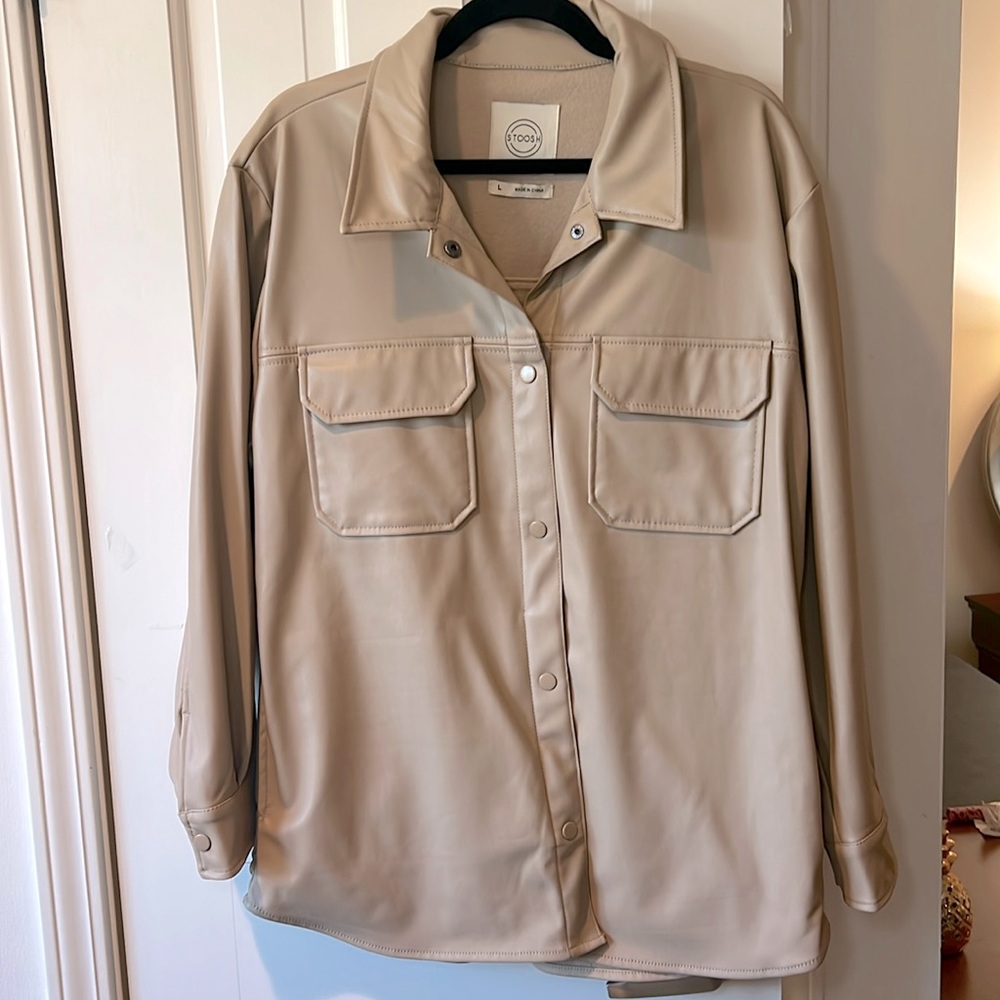 Vinyl fleeced lined button up